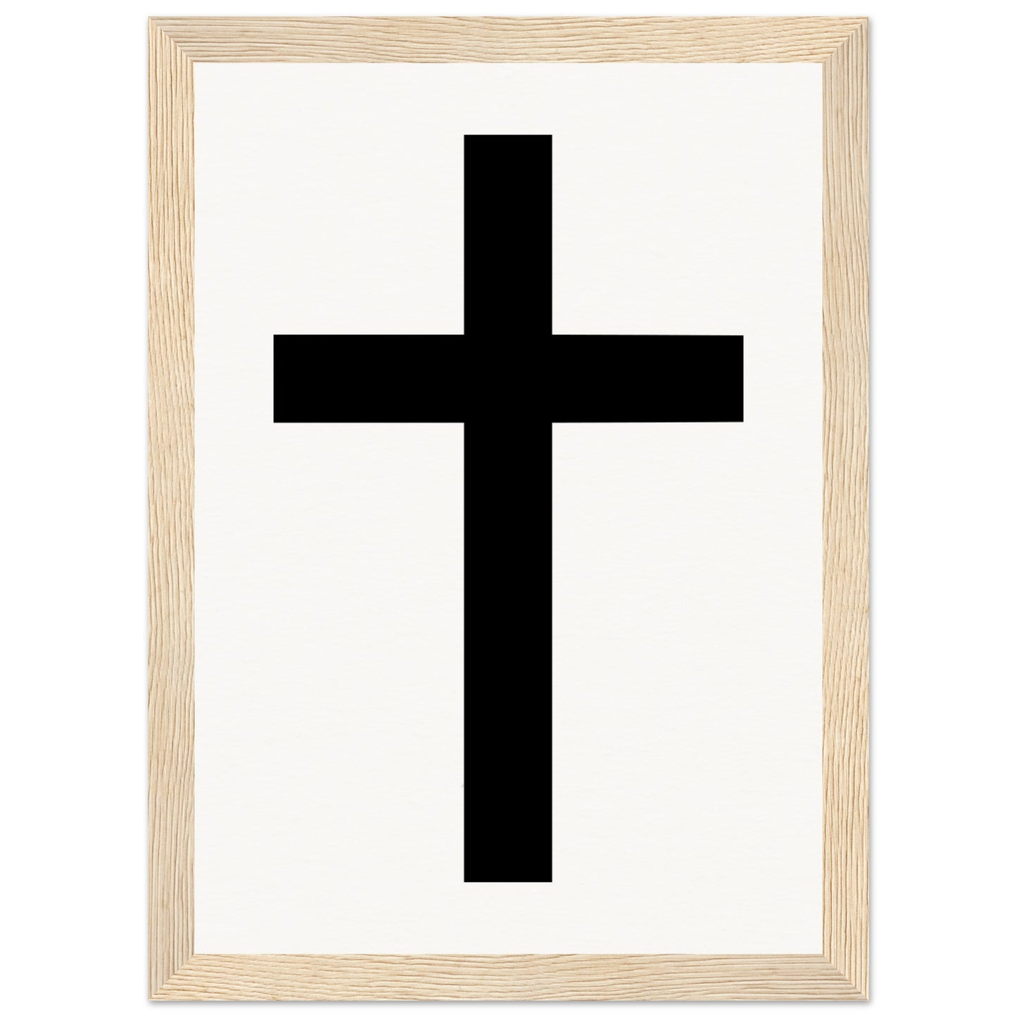 Christian Cross / Everyday is a Fresh Start - Museum-Quality Matte Paper Wooden Framed Poster