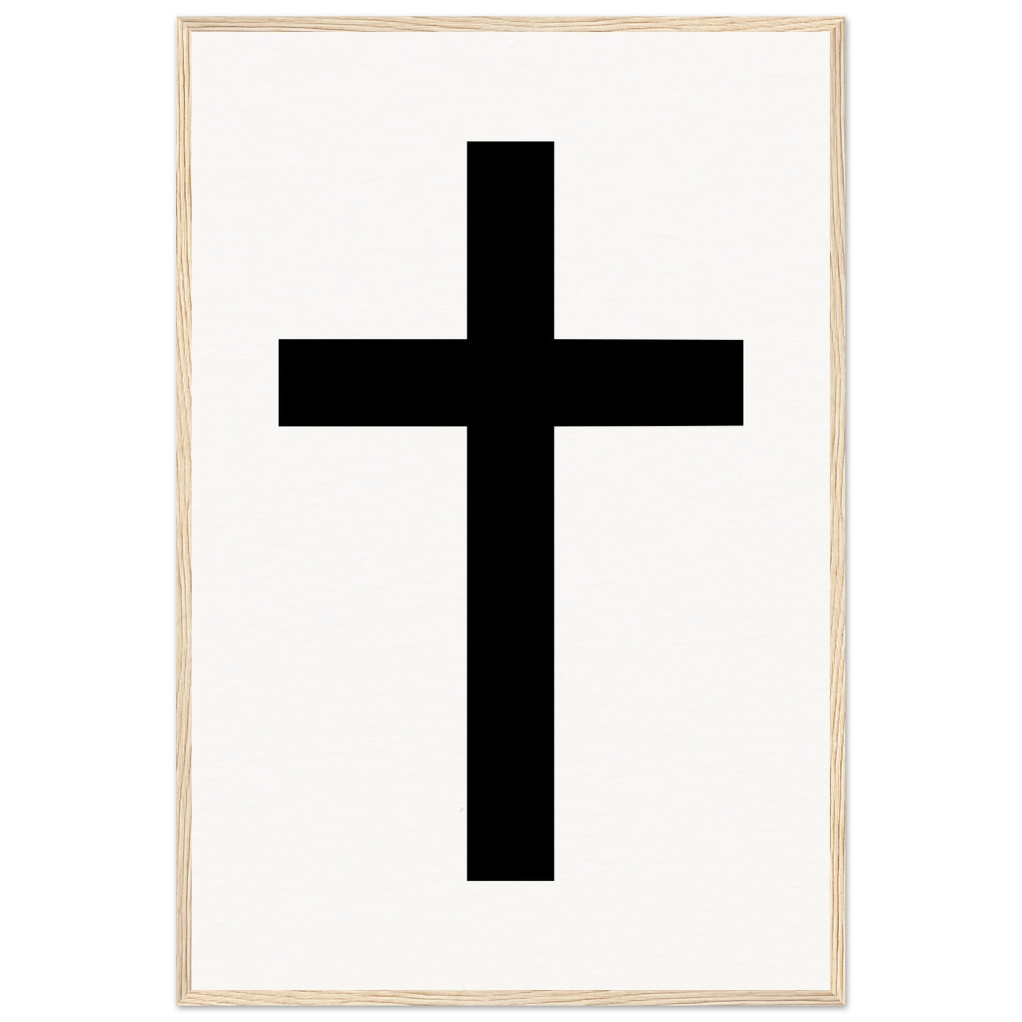 Christian Cross / Everyday is a Fresh Start - Museum-Quality Matte Paper Wooden Framed Poster