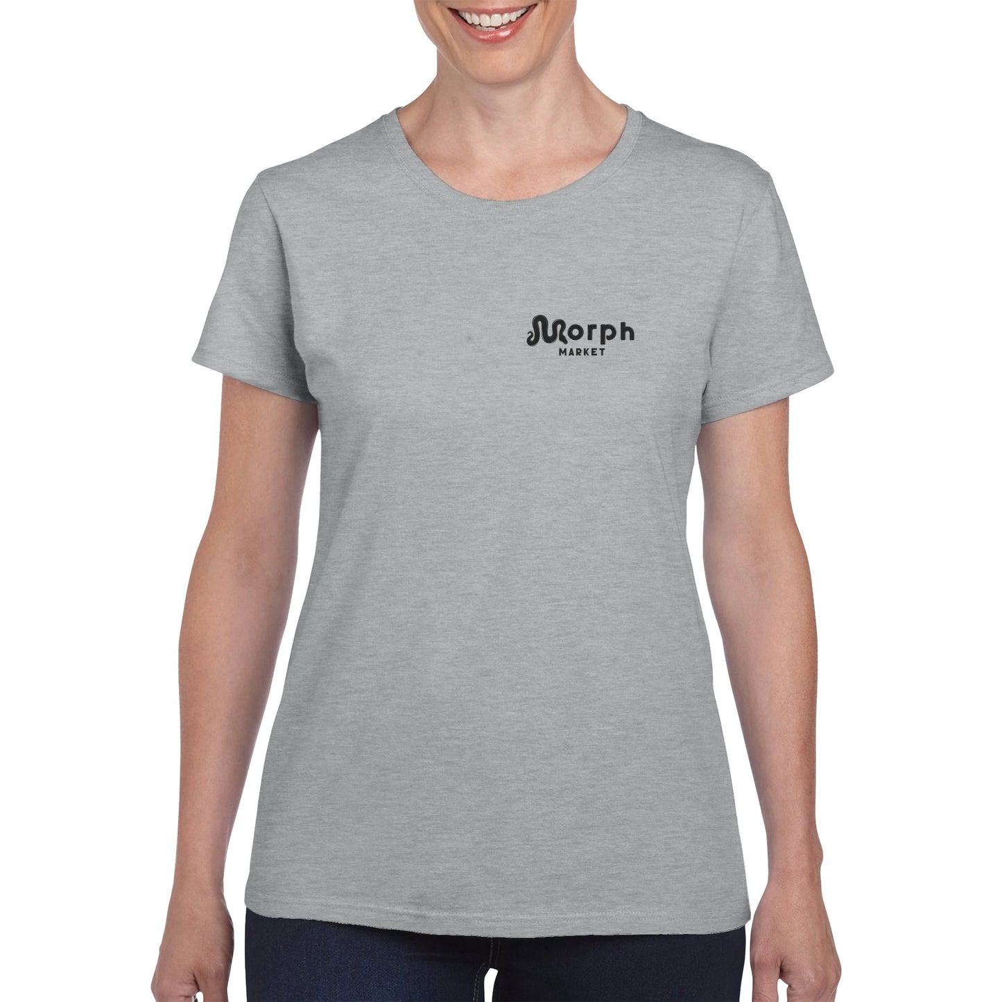 Morph Market (Dark) - Heavyweight Womens Crewneck T-shirt