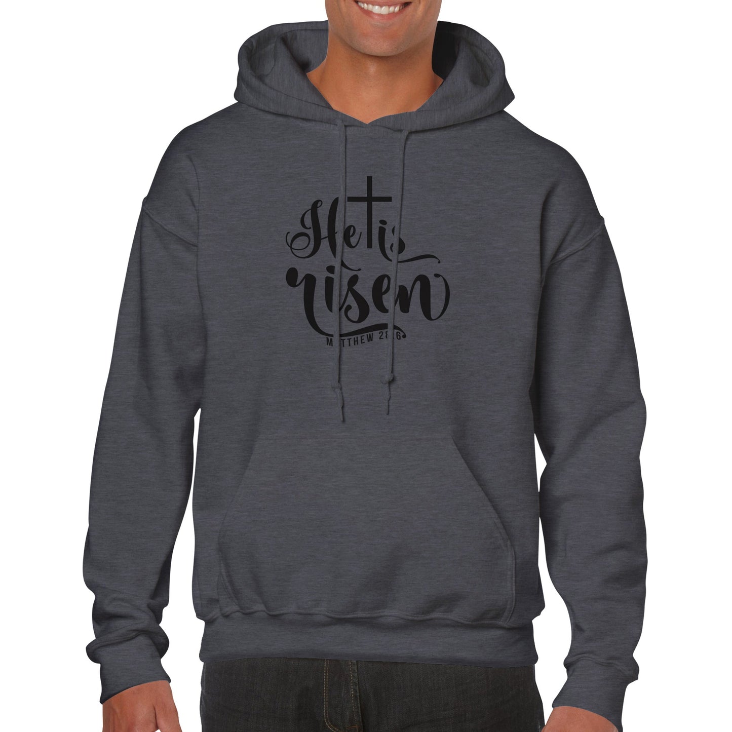 He is Risen (Matthew 20:6) - Classic Unisex Pullover Hoodie