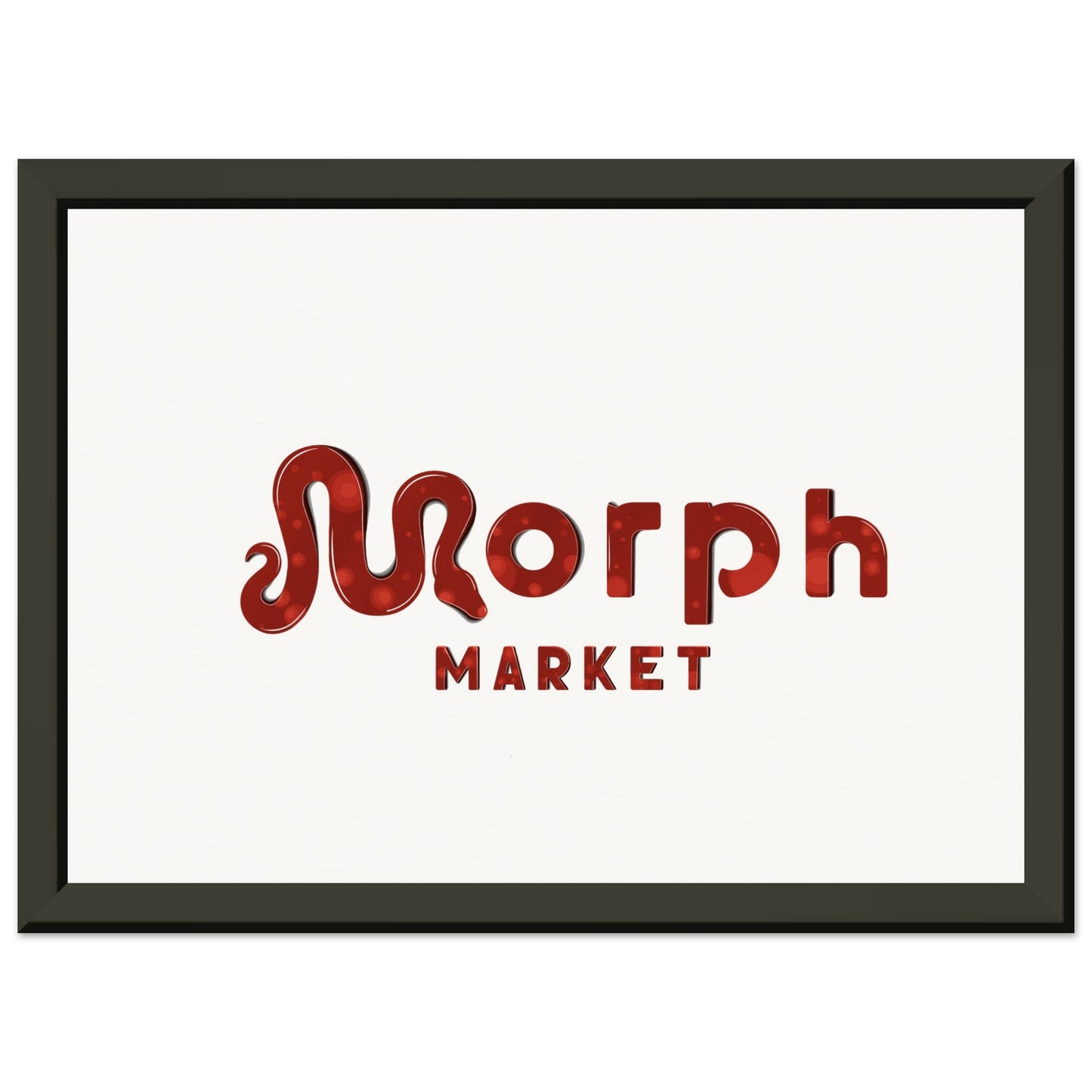 Morph Market (Red Circles) - Museum-Quality Matte Paper Metal Framed Poster