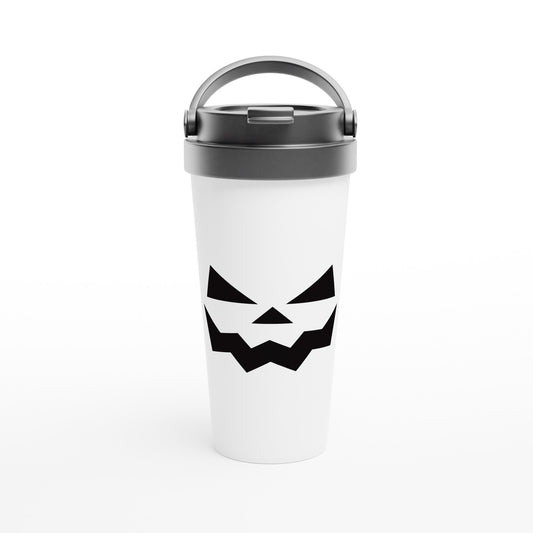 Jack O' Lantern - White 15oz Stainless Steel Travel Mug