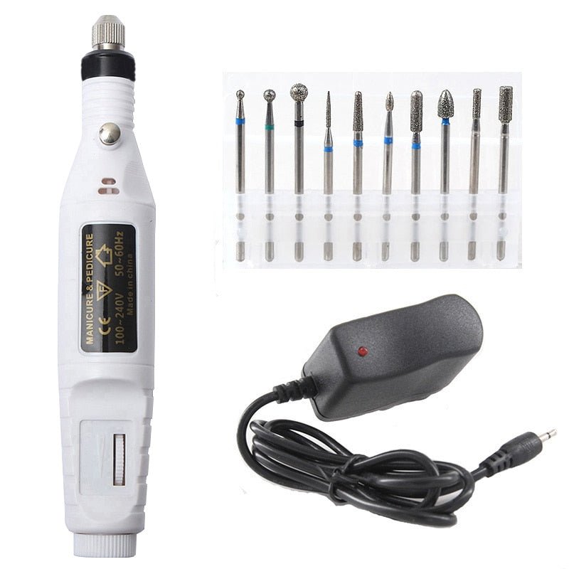 1 Set Professional Electric Nail Drill Machine Manicure Machine Pedicure Drill Set Ceramic Nail File Nail Drill Equipment Tools - D.T III | Design & Photography