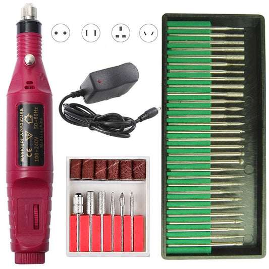 1 Set Professional Electric Nail Drill Machine Manicure Machine Pedicure Drill Set Ceramic Nail File Nail Drill Equipment Tools - D.T III | Design & Photography