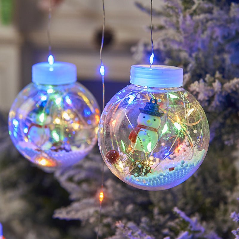 10PCS LED Christmas Curtain Lamp Fairy Snowman Wishing Ball Lamp String Christmas Window Decoration Christmas Light Room - D.T III | Design & Photography