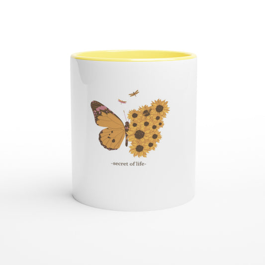 Secret of Life - White 11oz Ceramic Mug with Color Inside