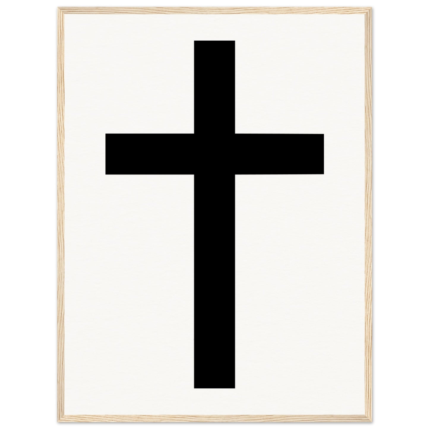 Christian Cross / Everyday is a Fresh Start - Museum-Quality Matte Paper Wooden Framed Poster