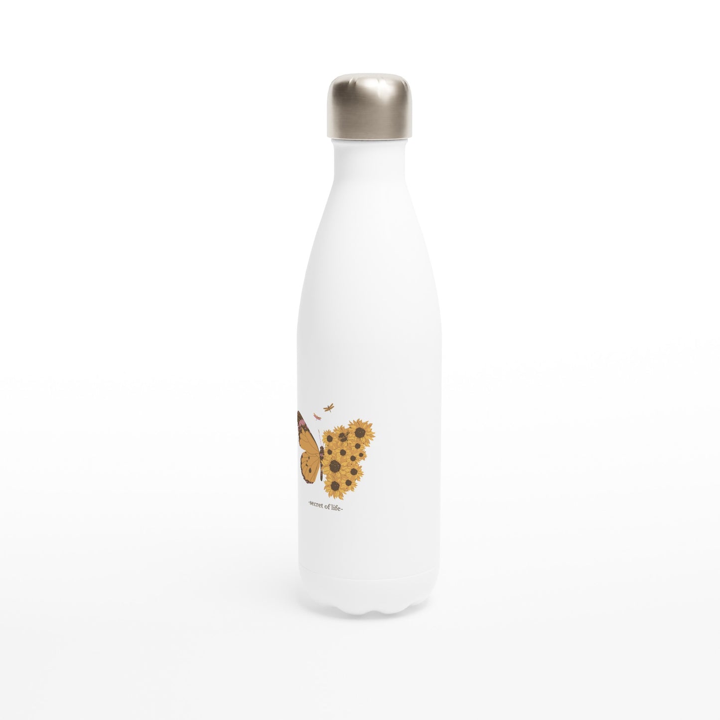 Secret of Life - White 17oz Stainless Steel Water Bottle