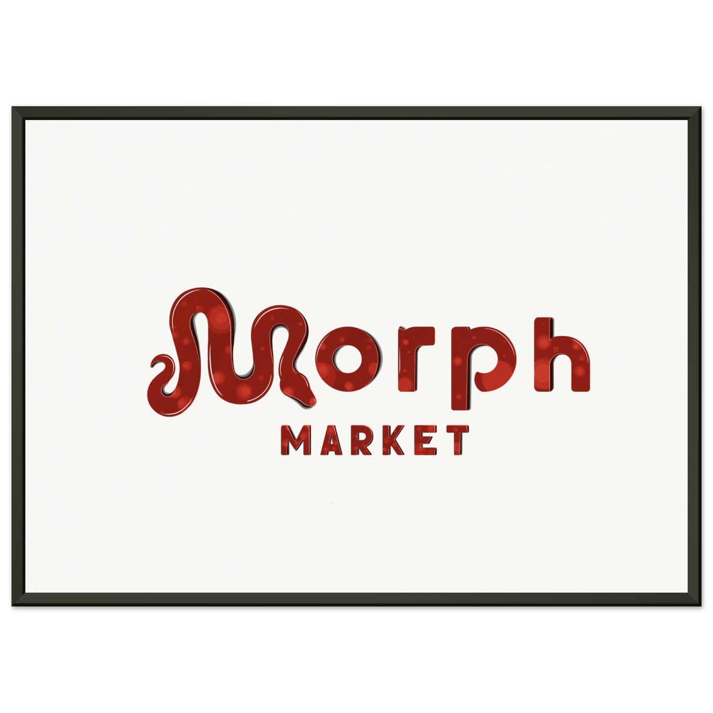 Morph Market (Red Circles) - Museum-Quality Matte Paper Metal Framed Poster