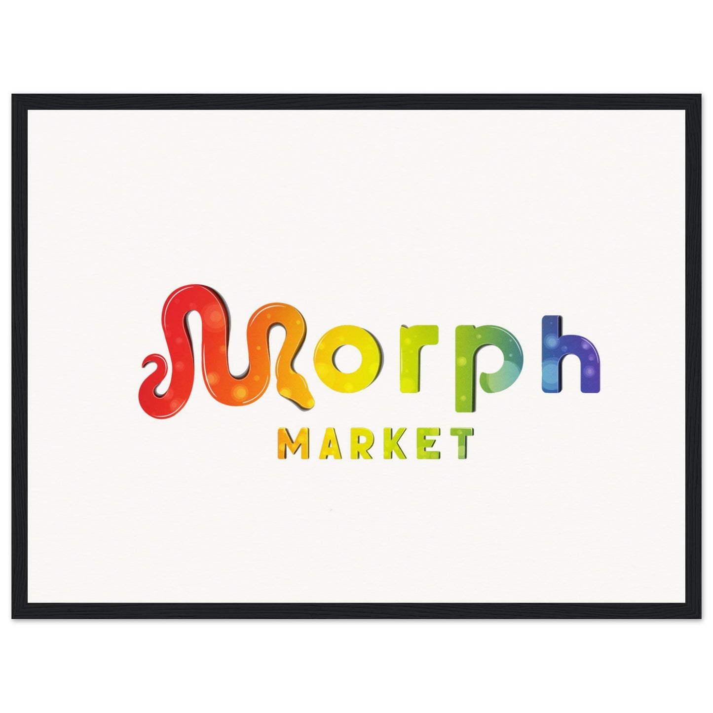 Morph Market (Rainbow Circles) - Museum-Quality Matte Paper Wooden Framed Poster