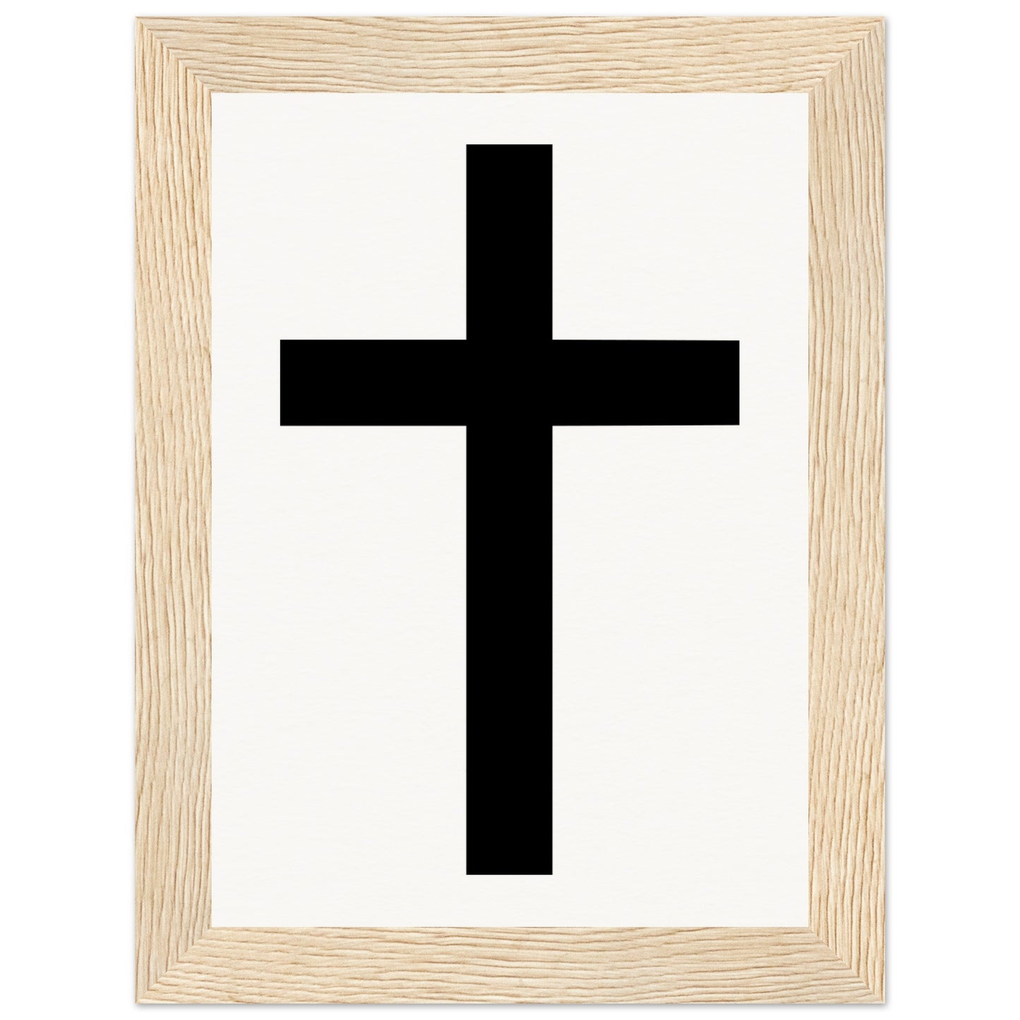 Christian Cross / Everyday is a Fresh Start - Museum-Quality Matte Paper Wooden Framed Poster