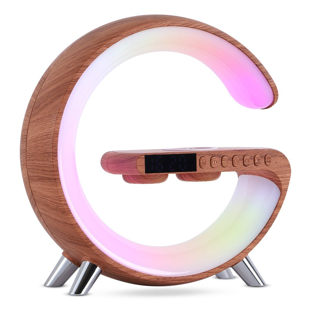 2023 New Intelligent G Shaped LED Lamp Bluetooth Speake Wireless Charger Atmosphere Lamp App Control For Bedroom Home Decor - D.T III | Design & Photography