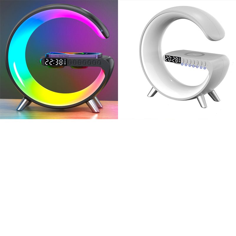 2023 New Intelligent G Shaped LED Lamp Bluetooth Speake Wireless Charger Atmosphere Lamp App Control For Bedroom Home Decor - D.T III | Design & Photography