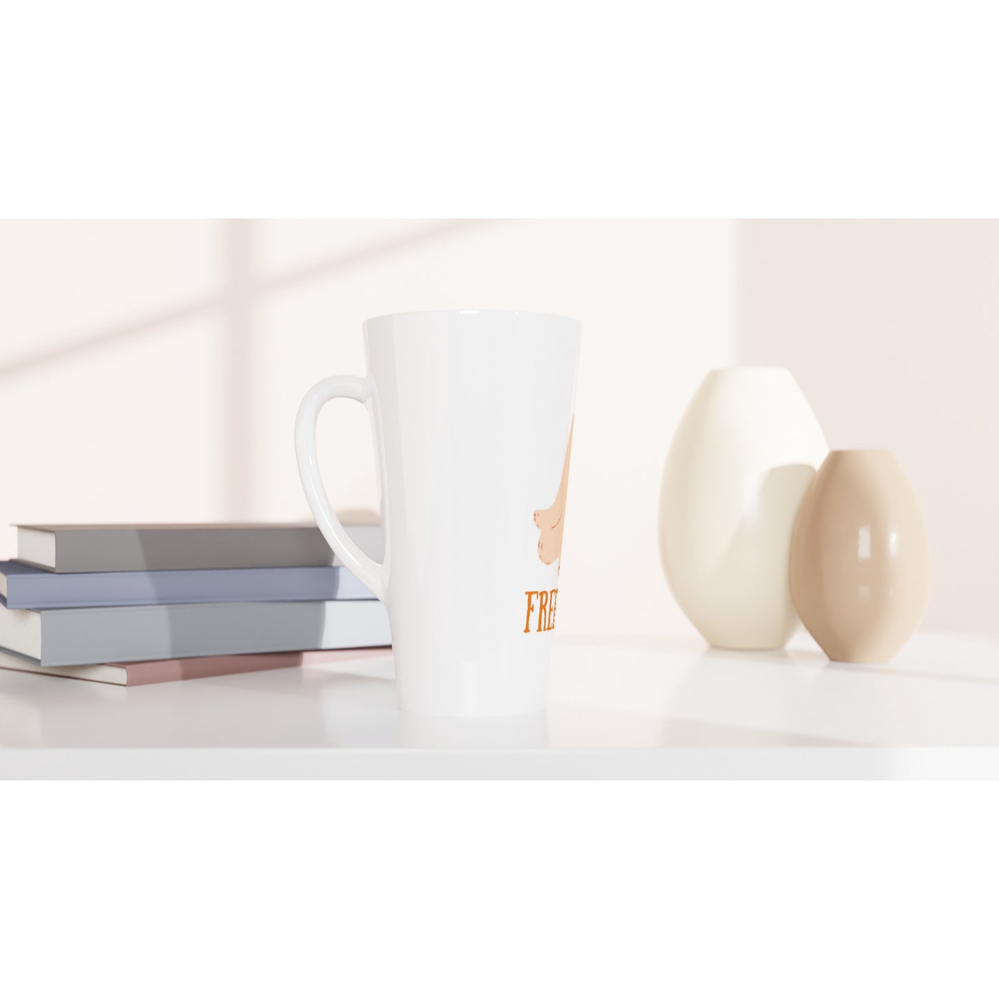 Free Hug - White Latte 17oz Ceramic Mug