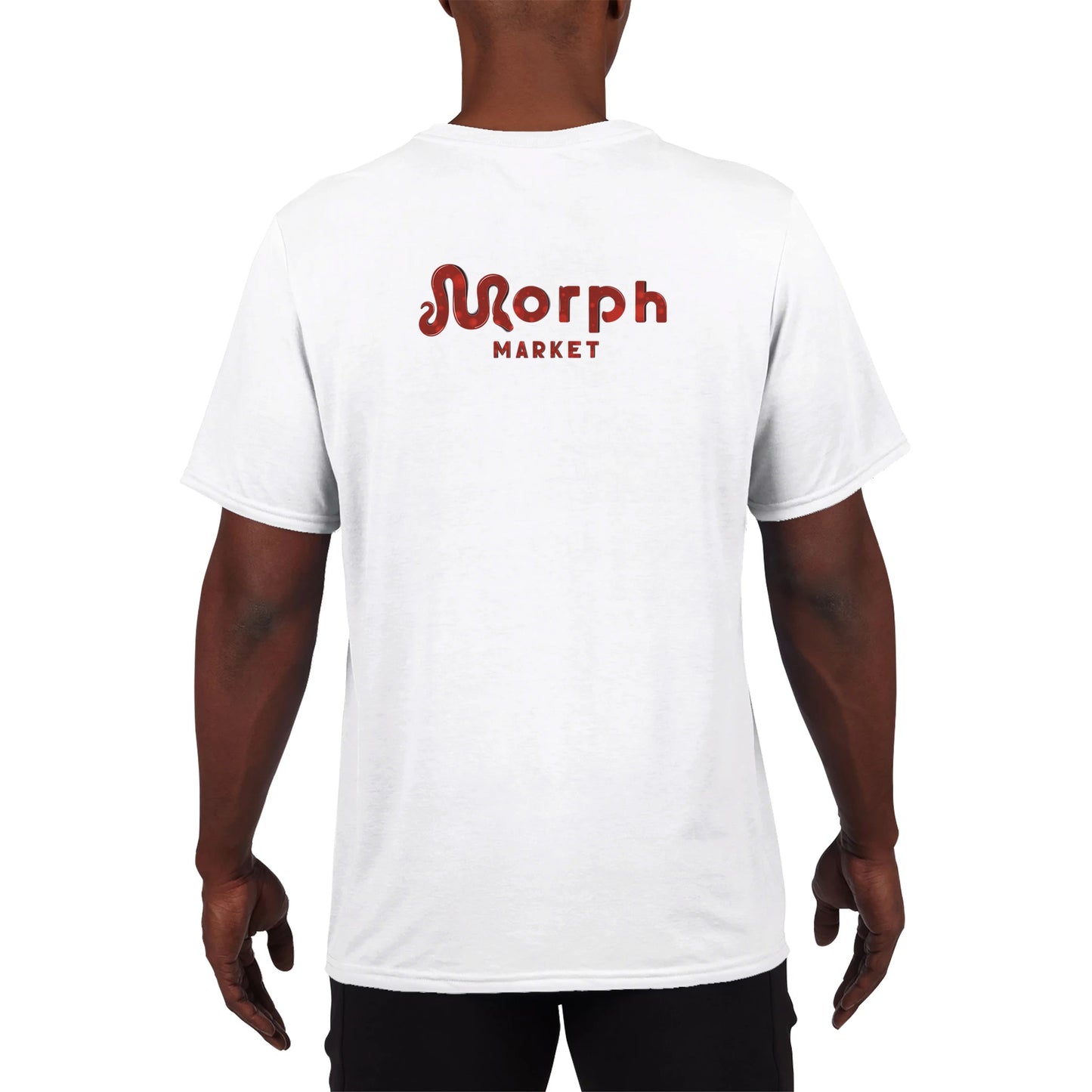 Morph Market (Red Circles) - Performance Unisex Crewneck T-shirt