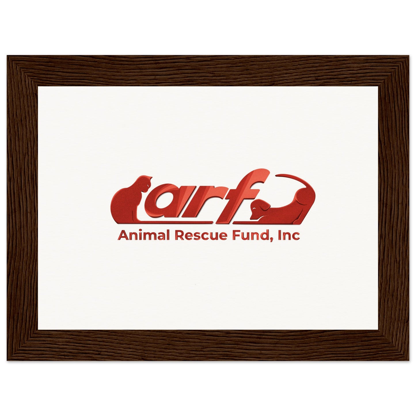 ARF: Animal Rescue Fund - Museum-Quality Matte Paper Wooden Framed Poster