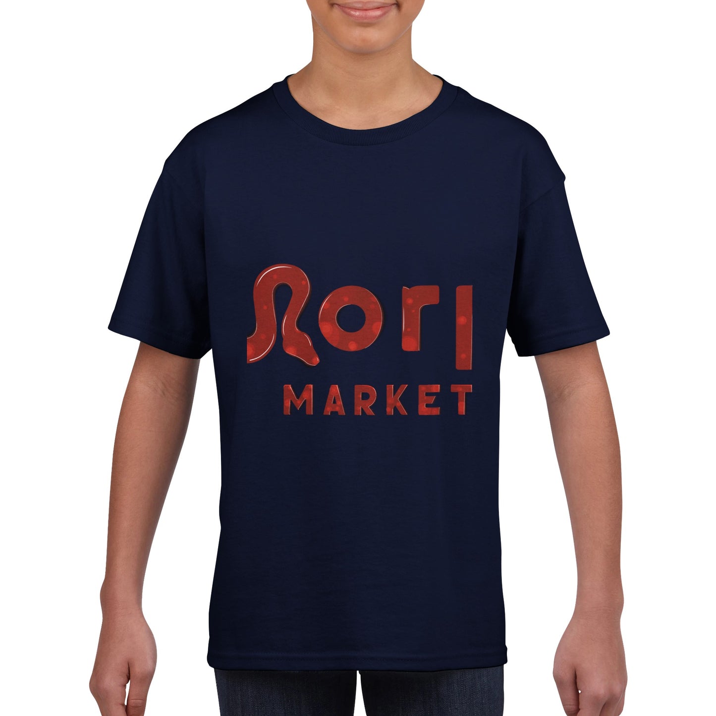 Morph Market (Red Circles) - Classic Kids Crewneck T-shirt