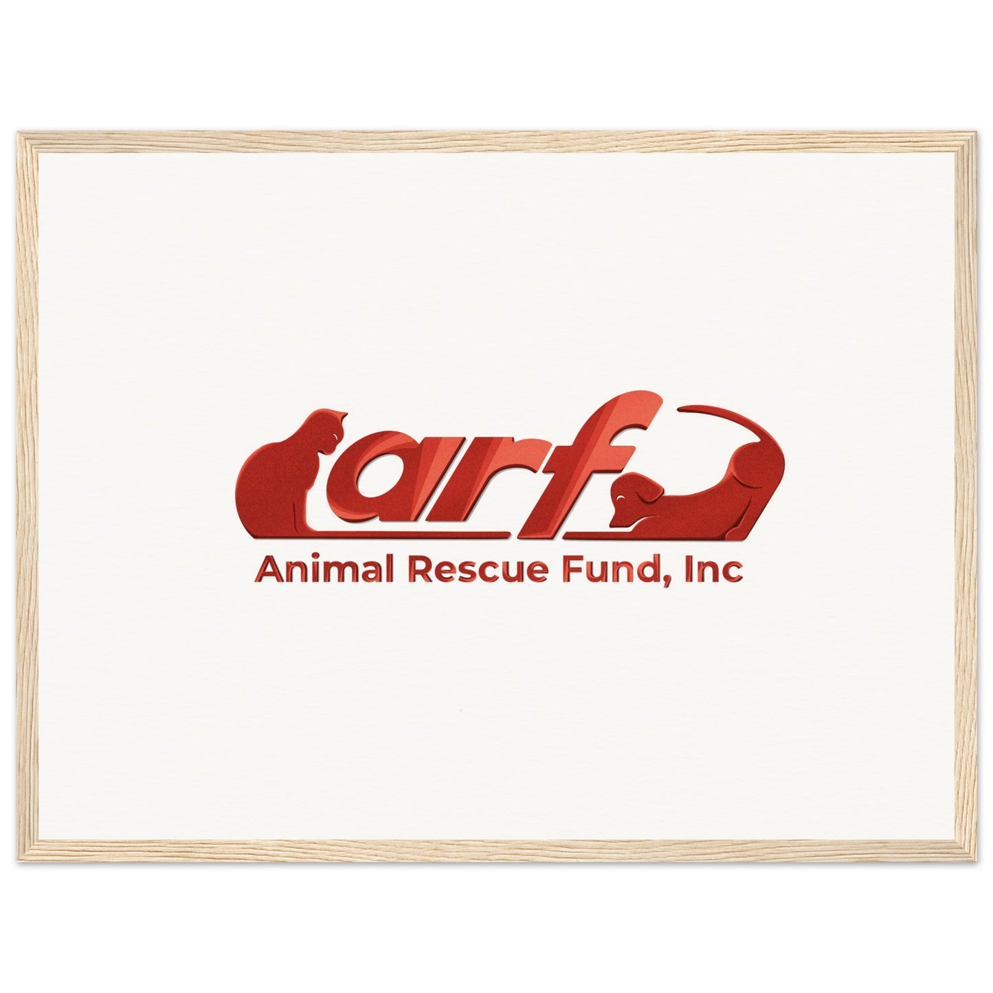 ARF: Animal Rescue Fund - Museum-Quality Matte Paper Wooden Framed Poster