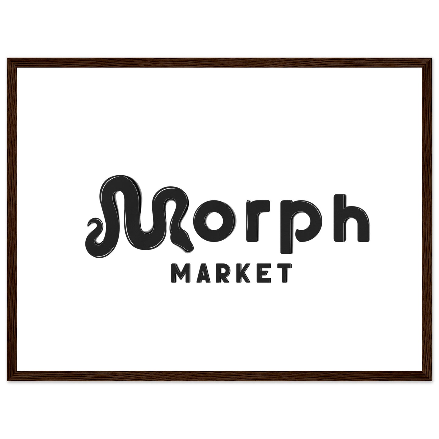 Morph Market (Dark) - Premium Matte Paper Wooden Framed Poster