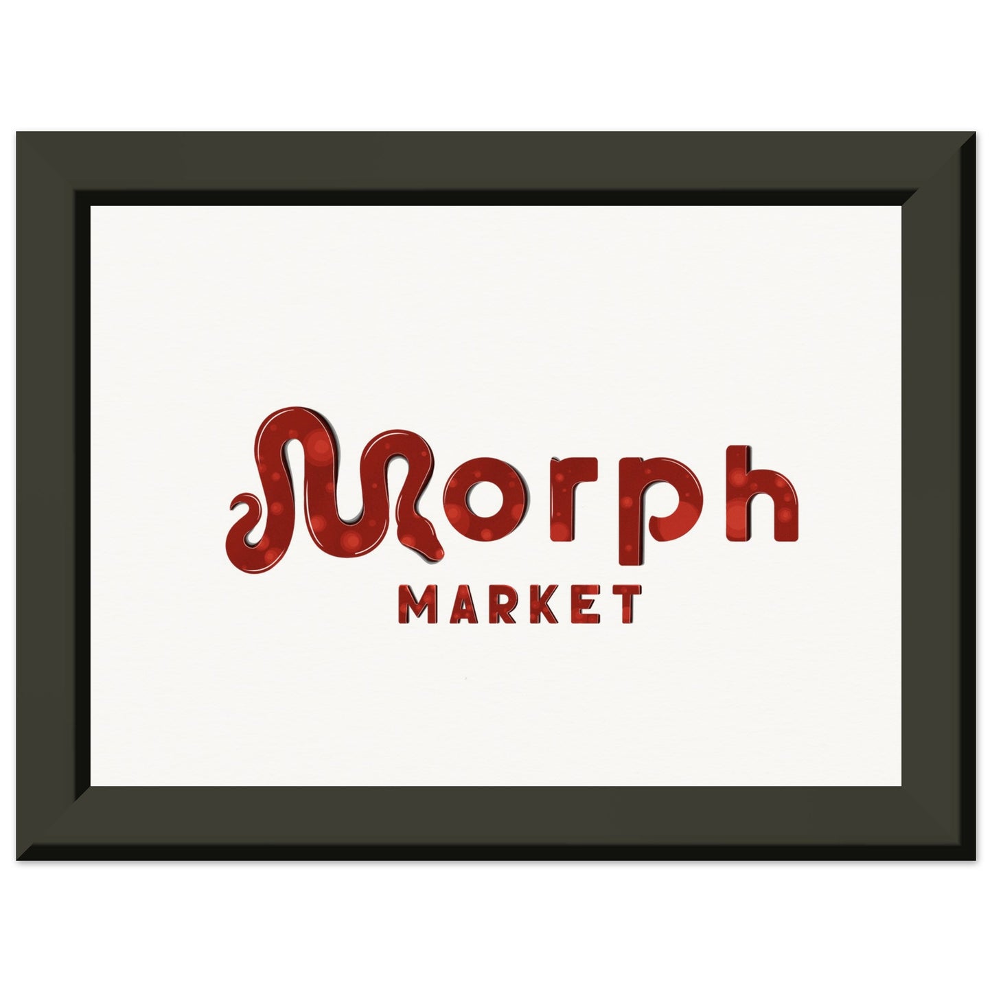 Morph Market (Red Circles) - Museum-Quality Matte Paper Metal Framed Poster