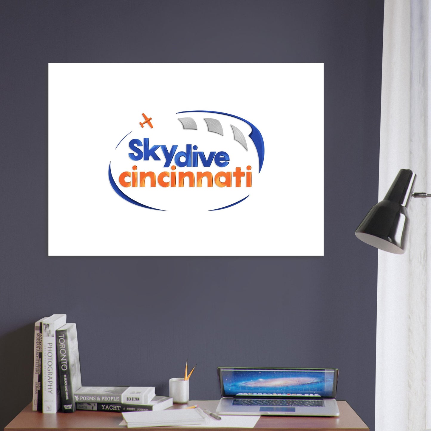 Skydive Cincinnati - Aluminum Print