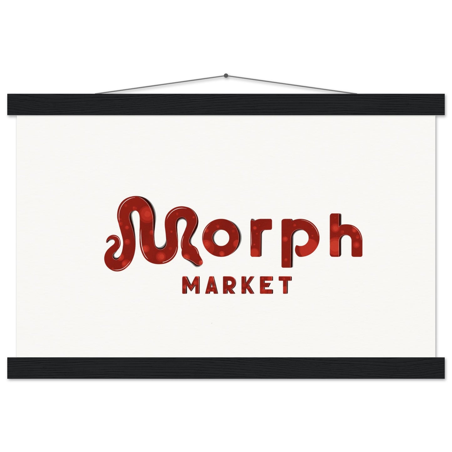 Morph Market (Red Circles) - Museum-Quality Matte Paper Poster with Hanger