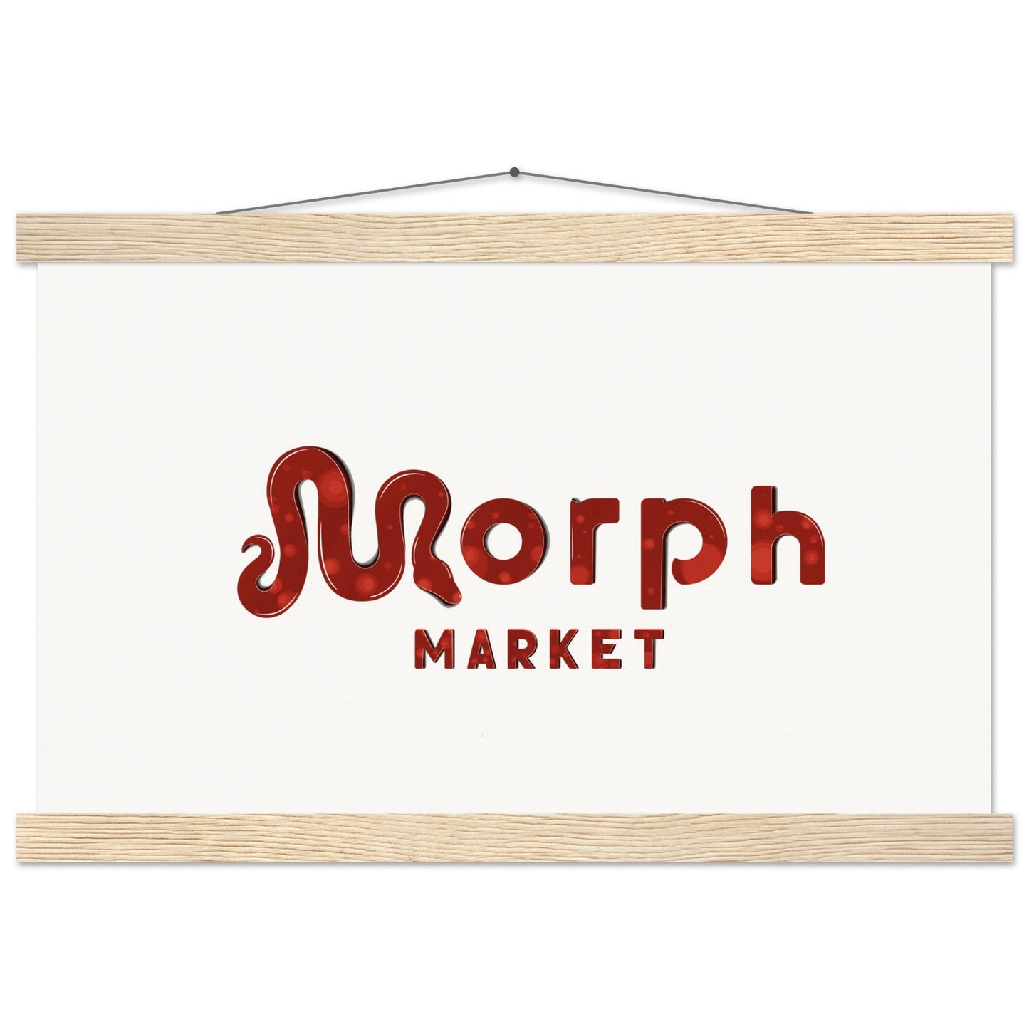 Morph Market (Red Circles) - Museum-Quality Matte Paper Poster with Hanger