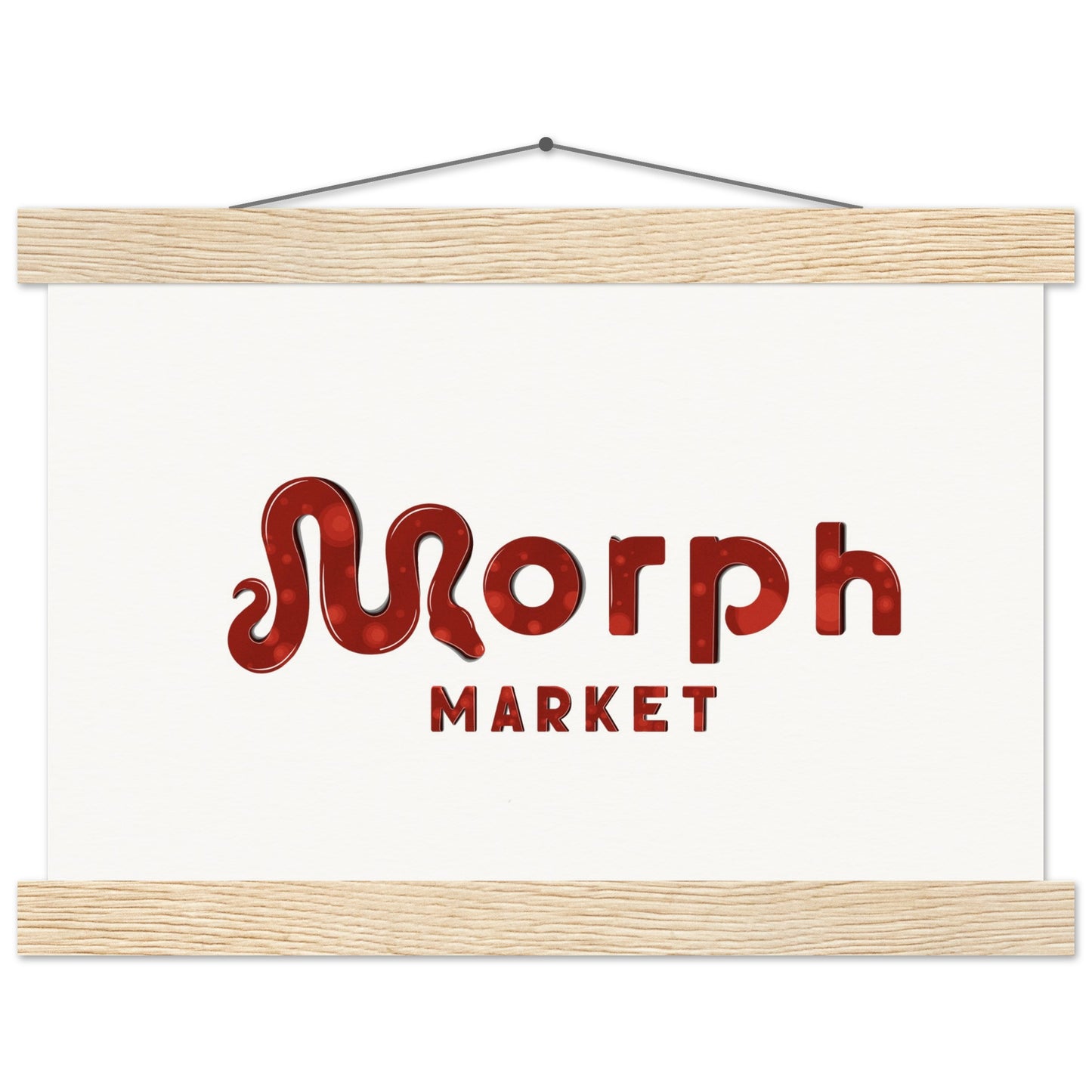 Morph Market (Red Circles) - Museum-Quality Matte Paper Poster with Hanger