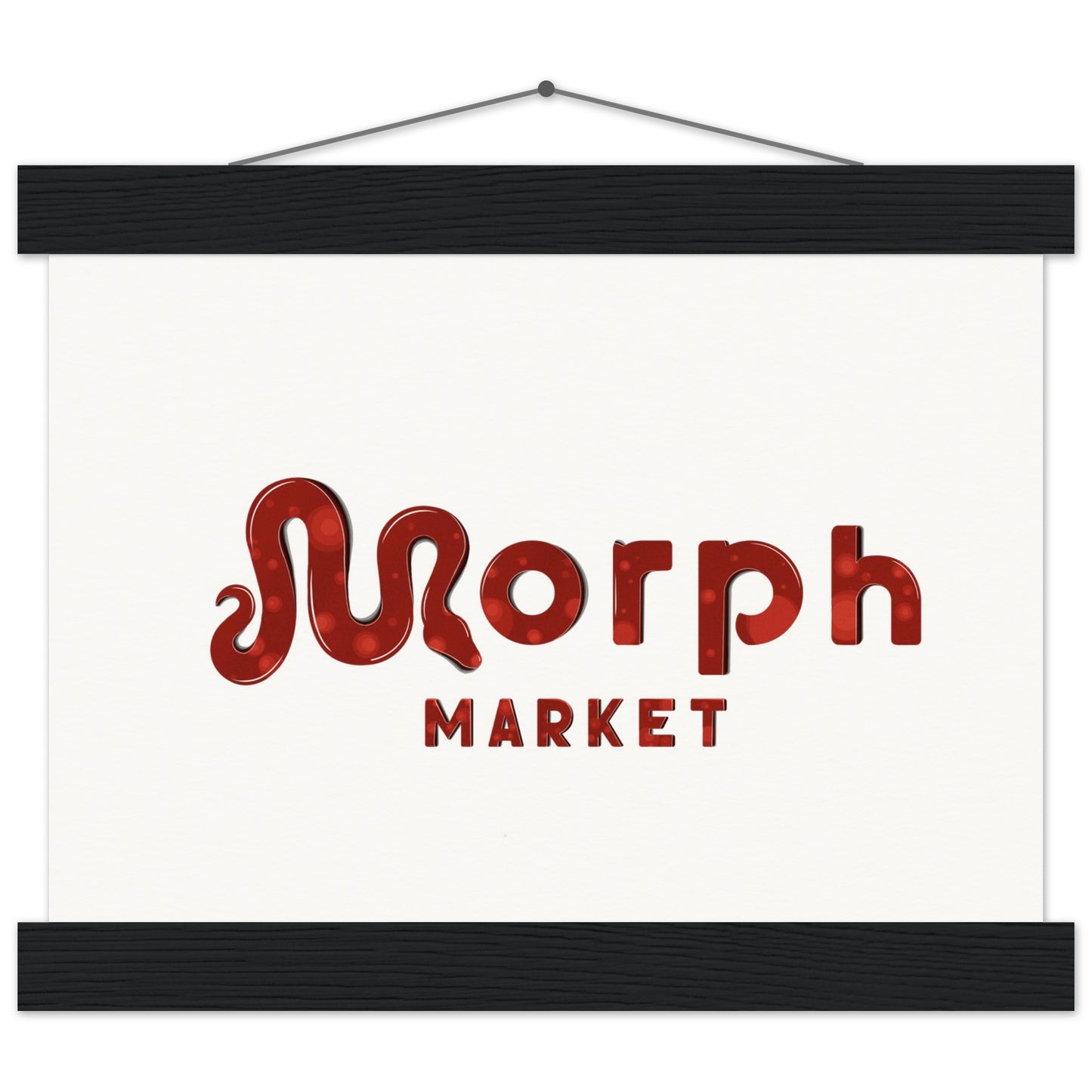 Morph Market (Red Circles) - Museum-Quality Matte Paper Poster with Hanger