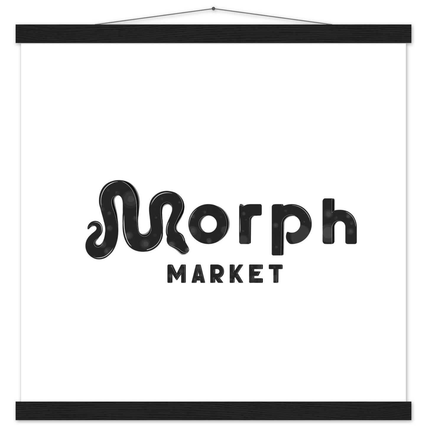 Morph Market (Dark Circles) - Premium Matte Paper Poster with Hanger