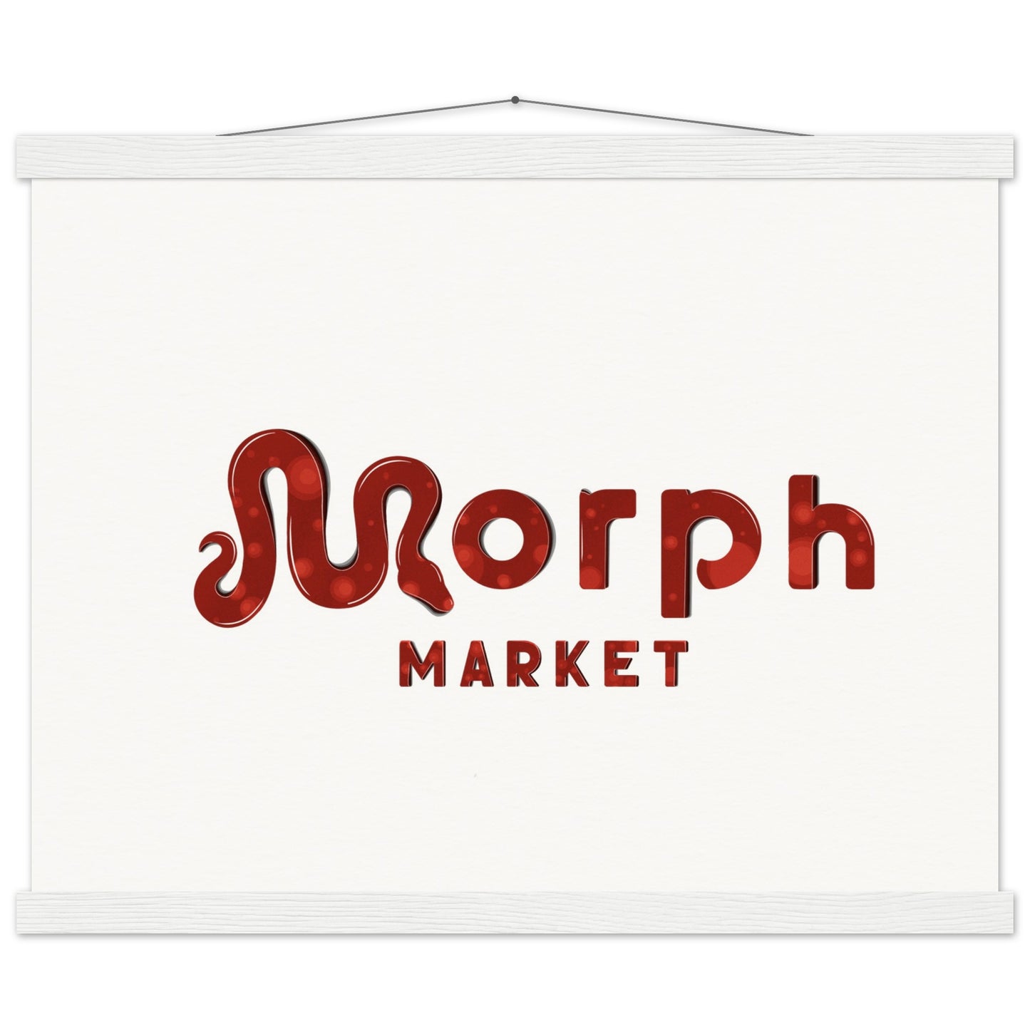 Morph Market (Red Circles) - Museum-Quality Matte Paper Poster with Hanger