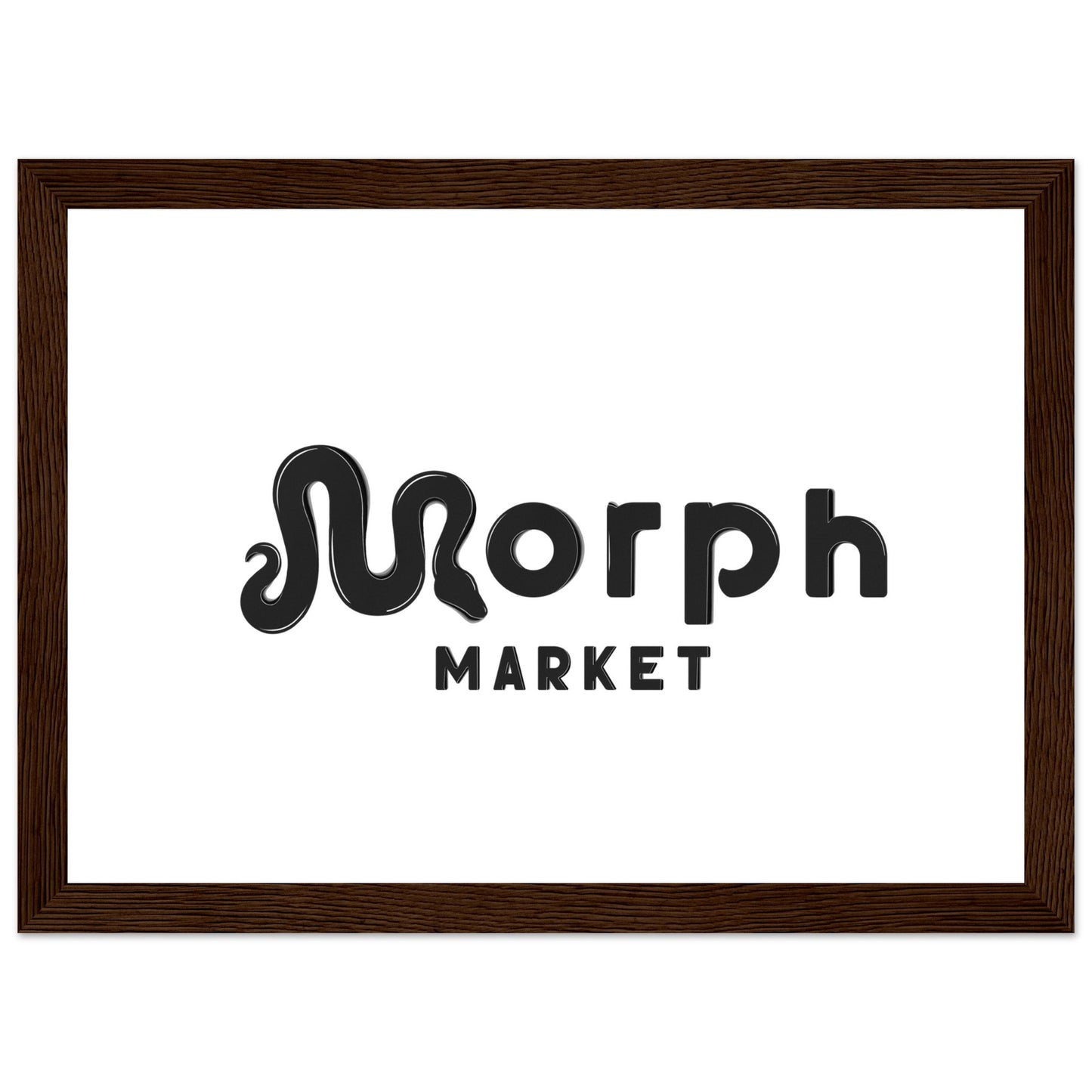 Morph Market (Dark) - Premium Matte Paper Wooden Framed Poster