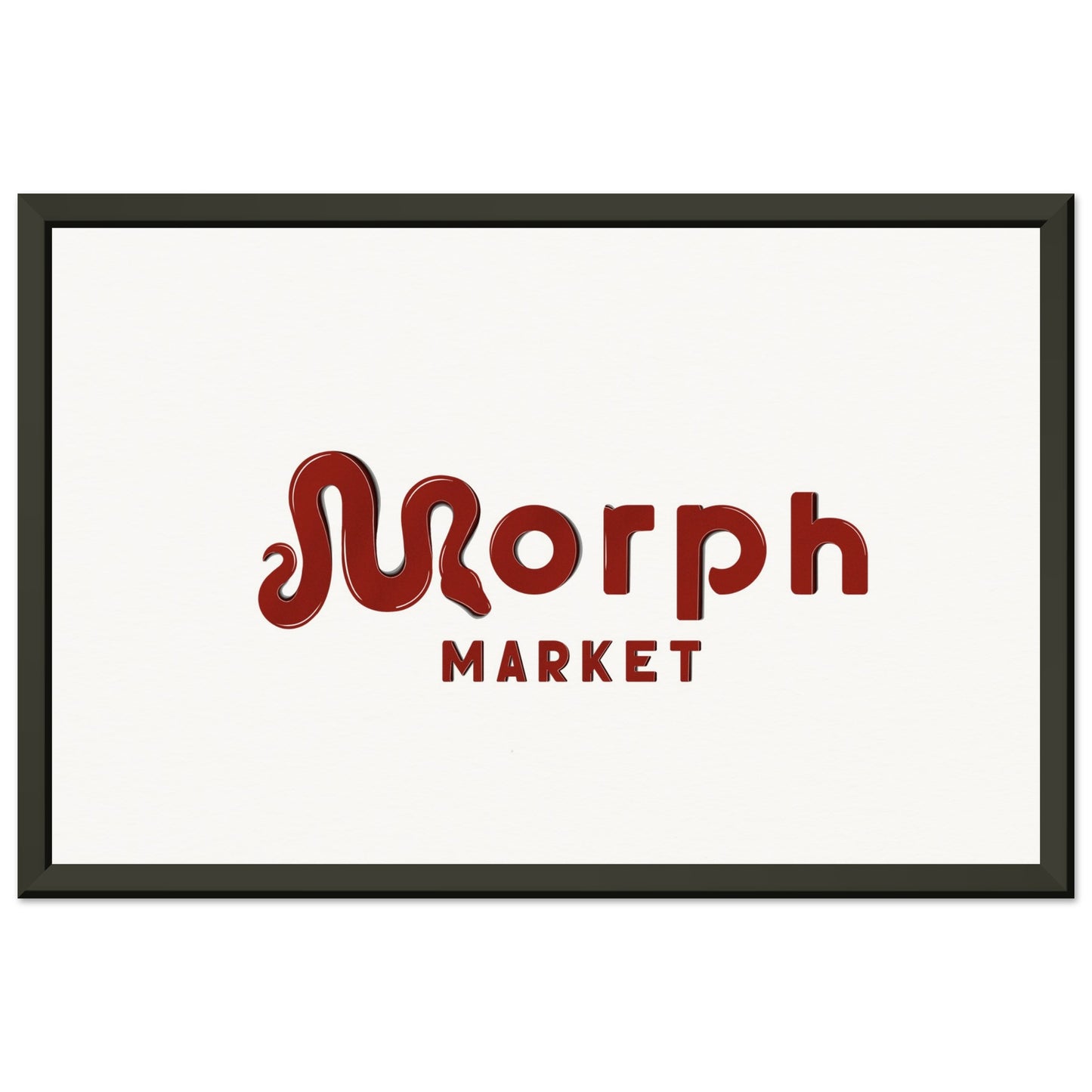 Morph Market (Red) - Museum-Quality Matte Paper Metal Framed Poster