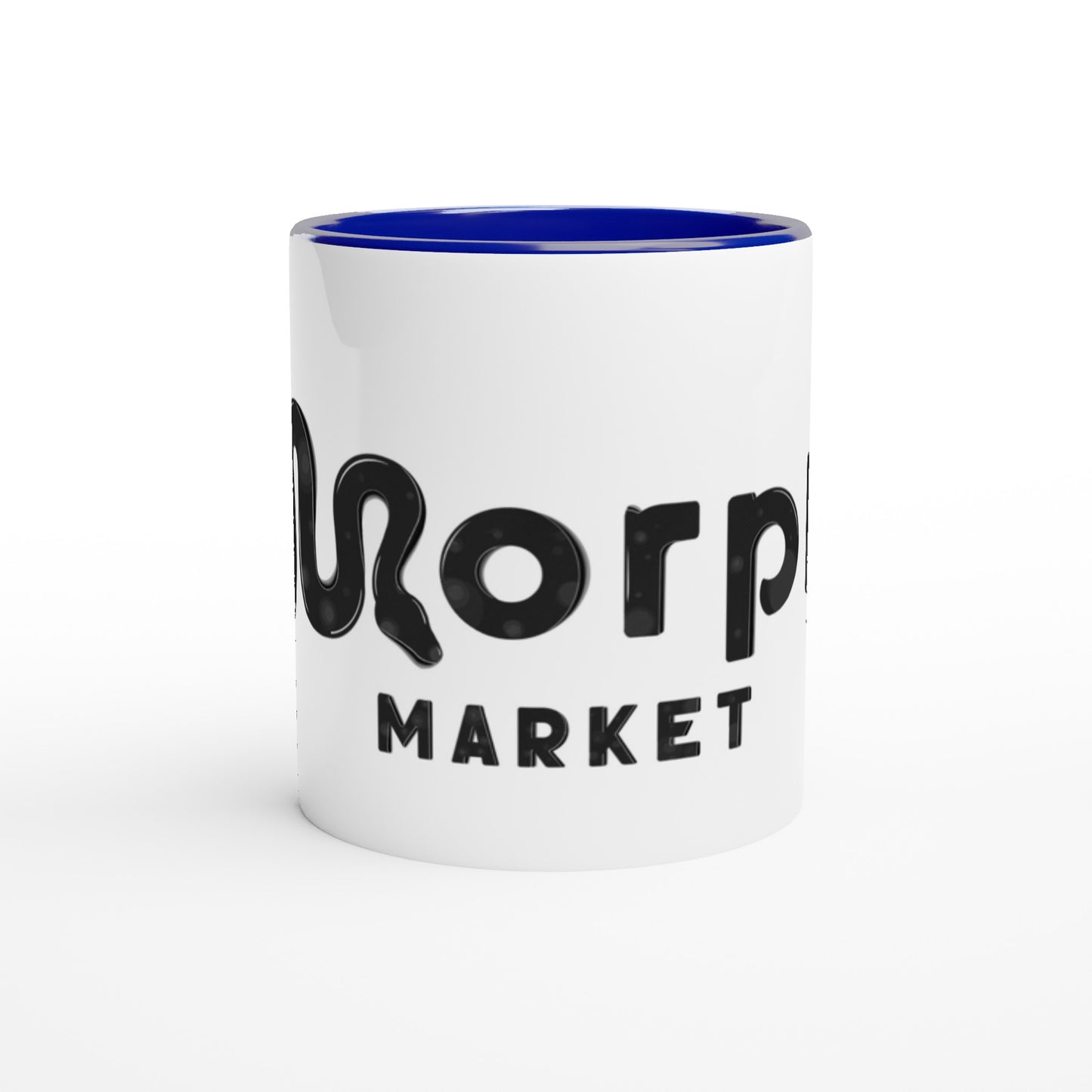 Morph Market (Dark Circles) - White 11oz Ceramic Mug with Color Inside