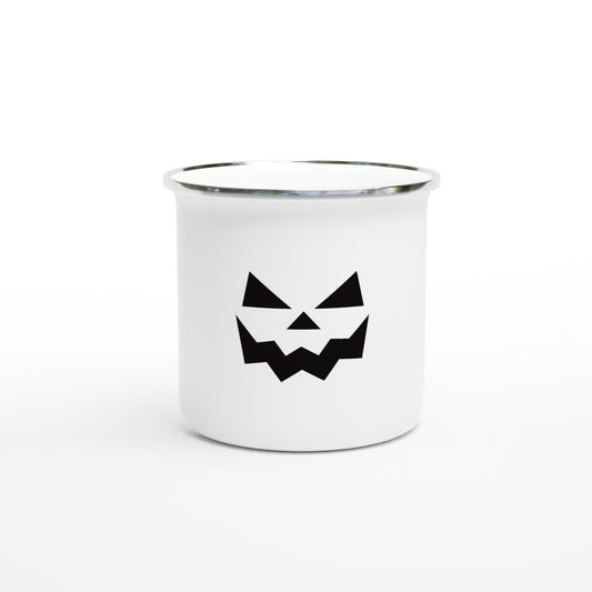 Jack O' Lantern - White 12oz Enamel Mug