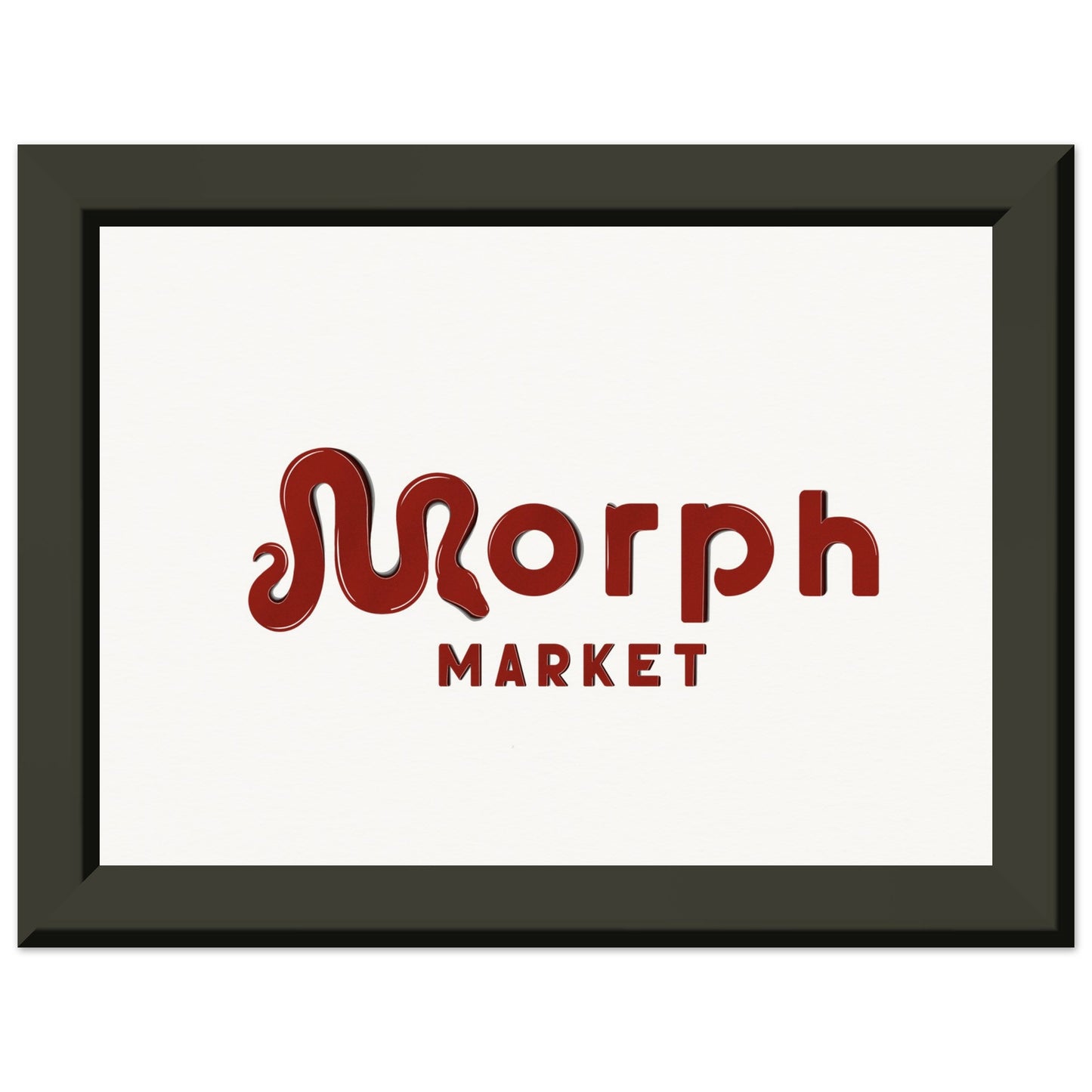 Morph Market (Red) - Museum-Quality Matte Paper Metal Framed Poster