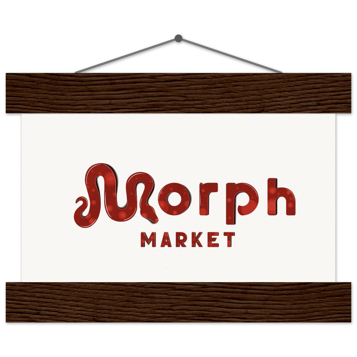 Morph Market (Red Circles) - Museum-Quality Matte Paper Poster with Hanger