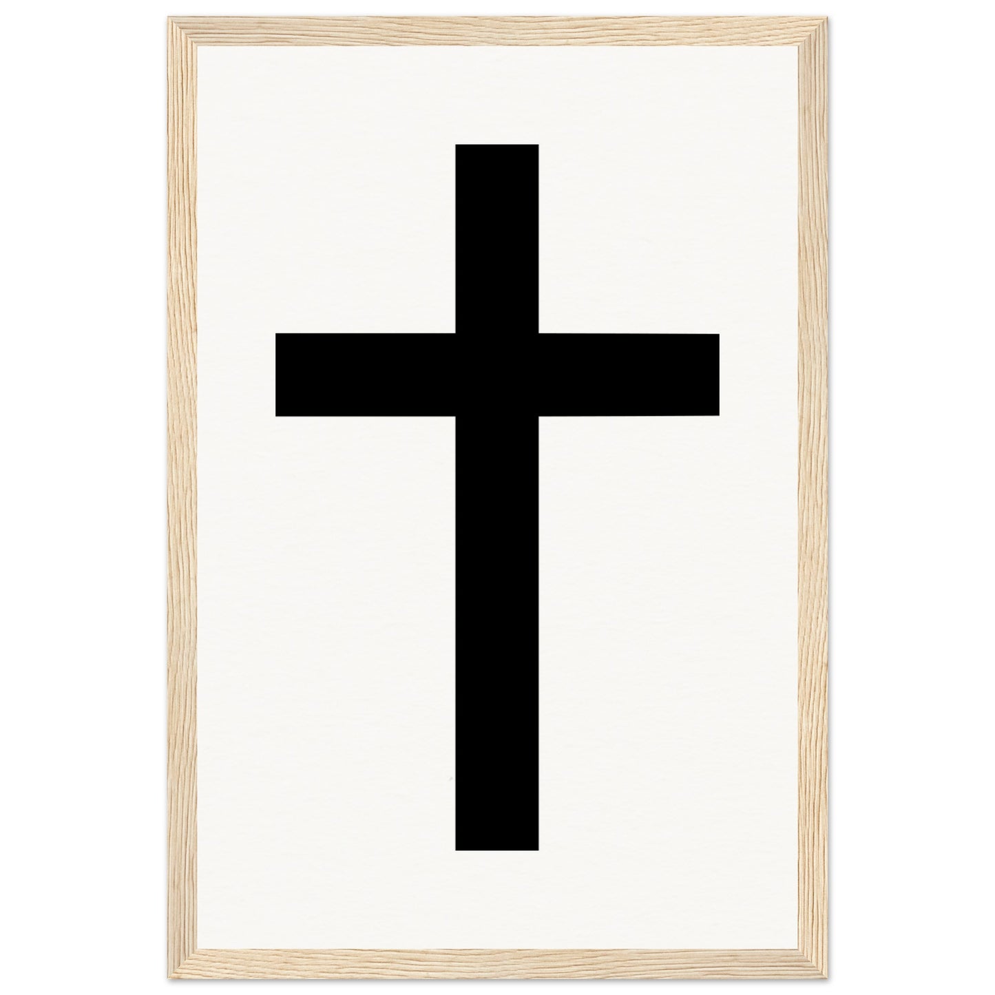 Christian Cross / Everyday is a Fresh Start - Museum-Quality Matte Paper Wooden Framed Poster