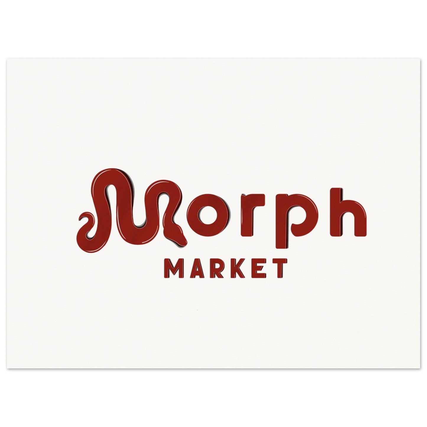 Morph Market (Red) - Museum-Quality Matte Paper Poster