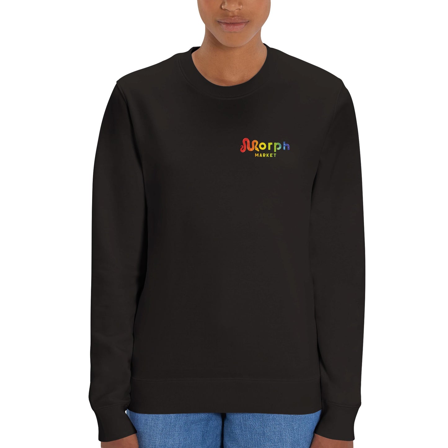 Morph Market (Rainbow Circles) - Organic Unisex Crewneck Sweatshirt