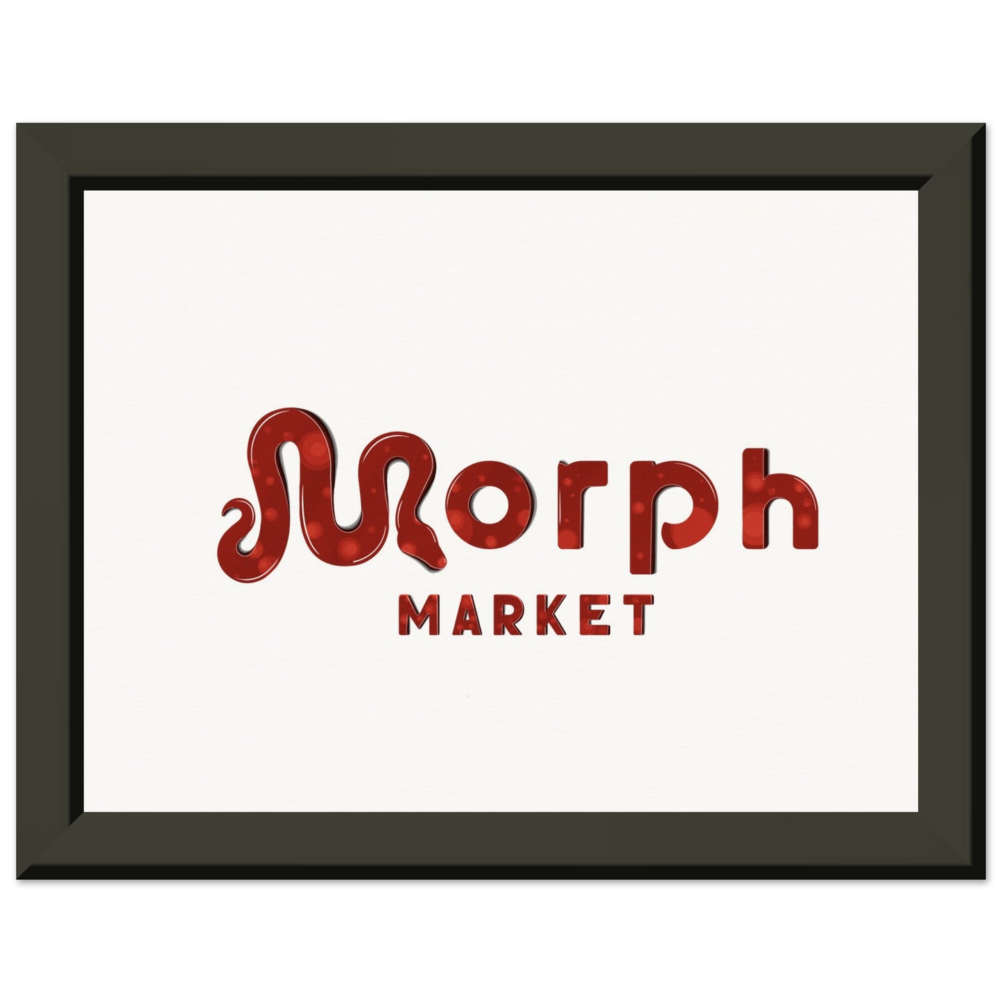 Morph Market (Red Circles) - Museum-Quality Matte Paper Metal Framed Poster