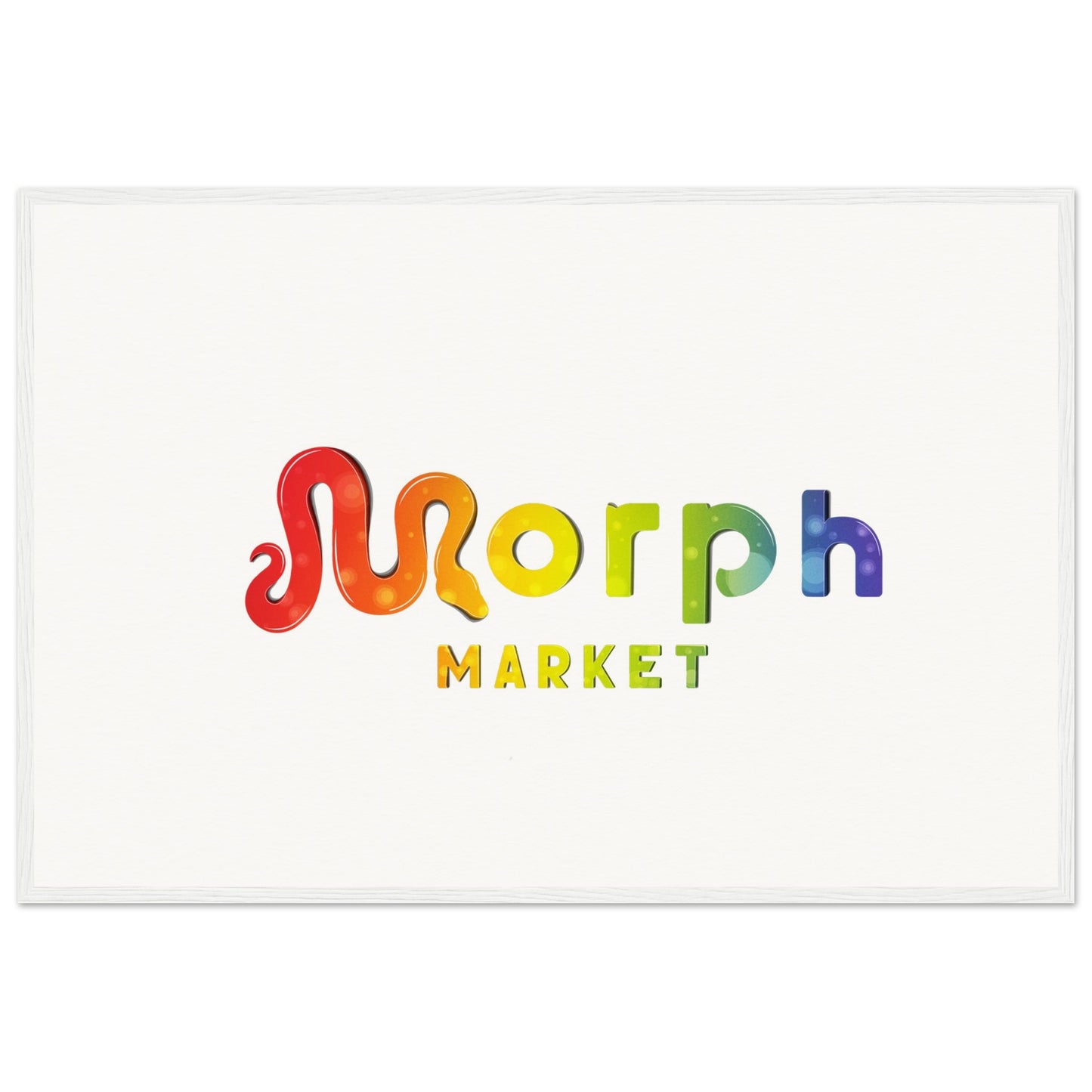 Morph Market (Rainbow Circles) - Museum-Quality Matte Paper Wooden Framed Poster