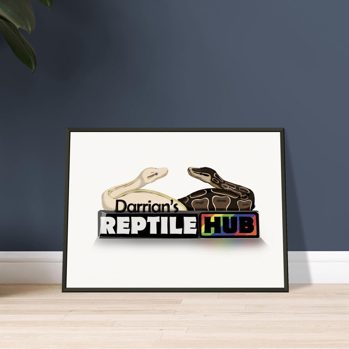 Darrian's Reptile Hub - Museum-Quality Matte Paper Metal Framed Poster