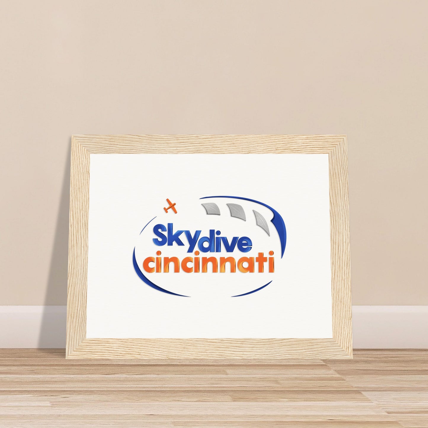 Skydive Cincinnati - Museum-Quality Matte Paper Wooden Framed Poster