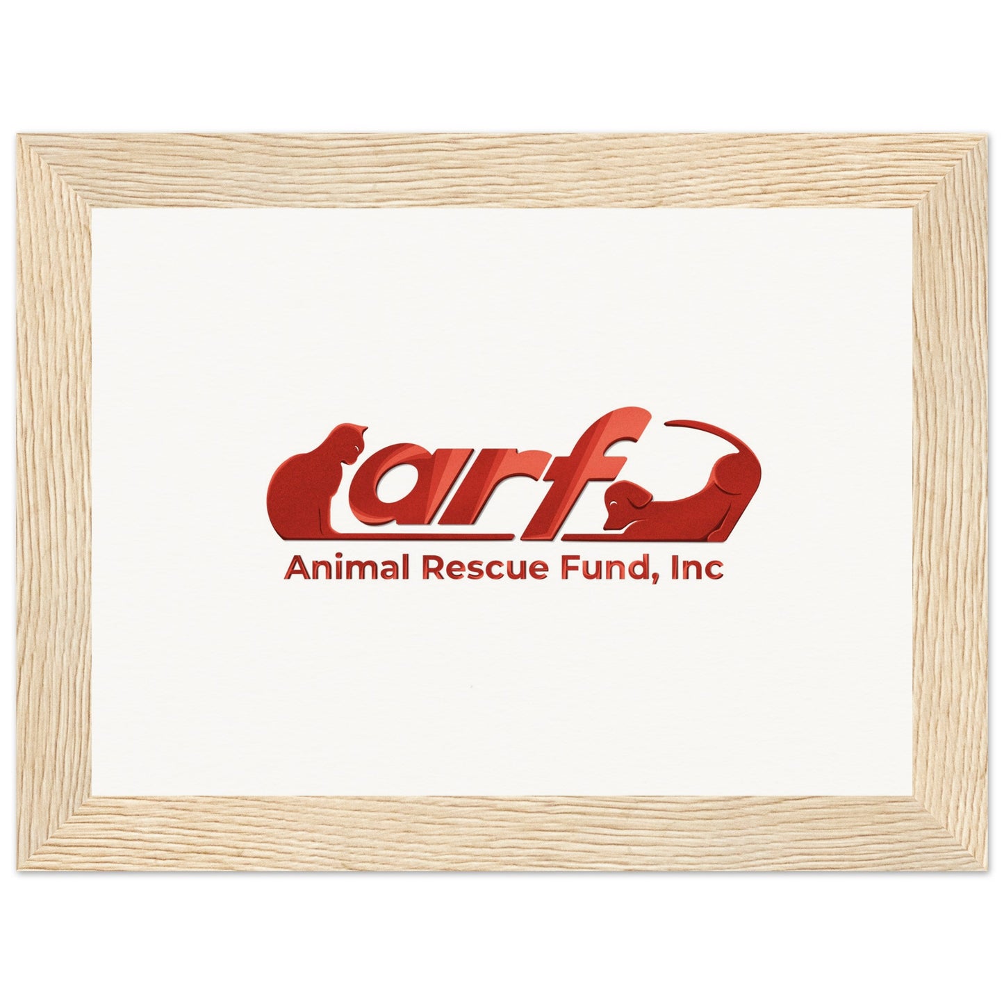 ARF: Animal Rescue Fund - Museum-Quality Matte Paper Wooden Framed Poster