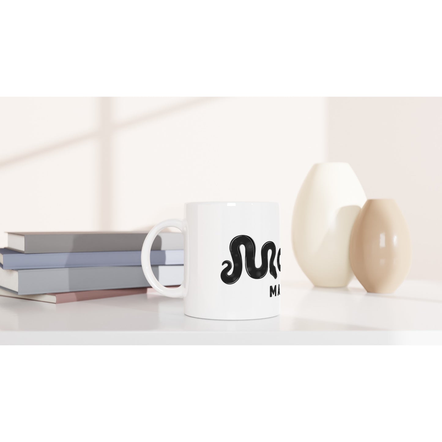 Morph Market (Dark Circles) - White 11oz Ceramic Mug