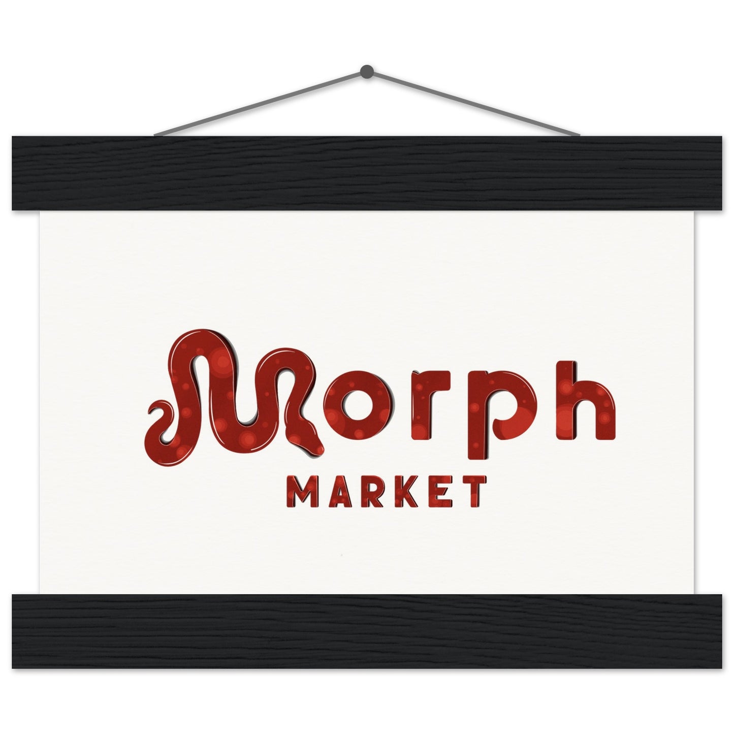 Morph Market (Red Circles) - Museum-Quality Matte Paper Poster with Hanger