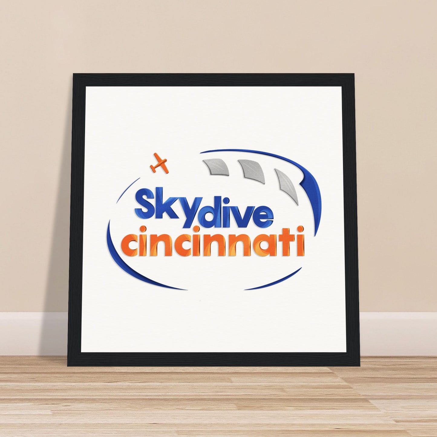 Skydive Cincinnati - Museum-Quality Matte Paper Wooden Framed Poster