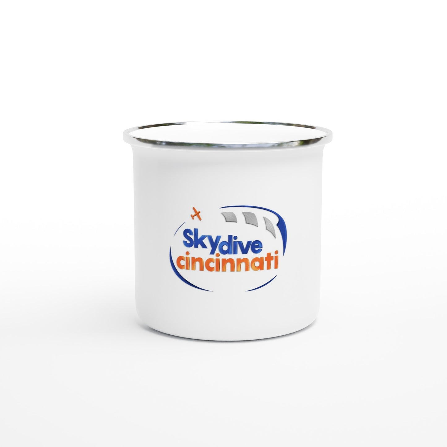 Skydive Cincinnati - White 12oz Enamel Mug