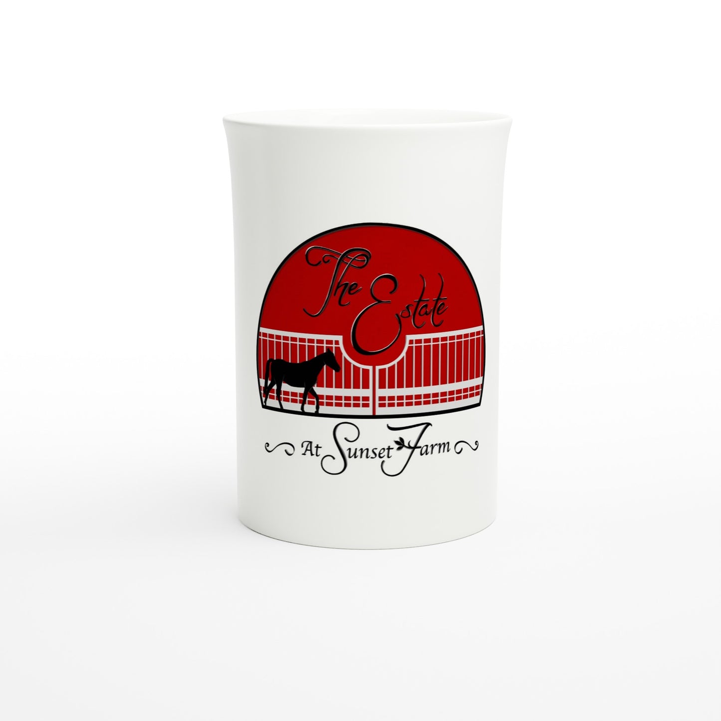 The Estate at Sunset Farms - White 10oz Porcelain Slim Mug